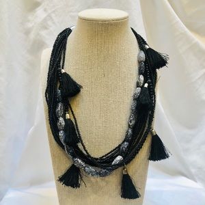 Black statement necklace